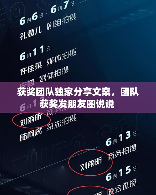 獲獎團(tuán)隊獨家分享文案，團(tuán)隊獲獎發(fā)朋友圈說說 
