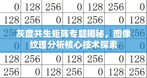 灰度共生矩陣專題揭秘，圖像紋理分析核心技術(shù)探索