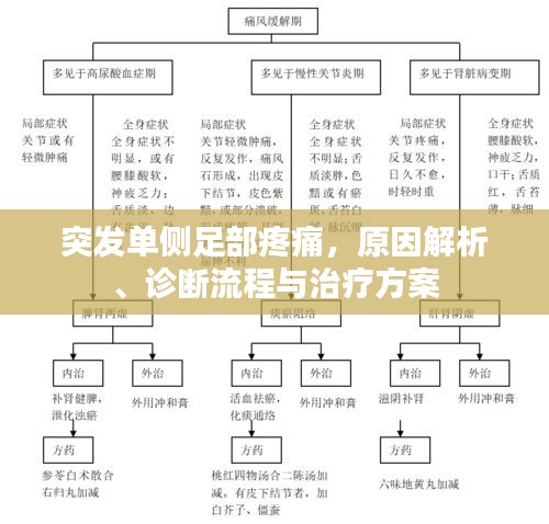 突發(fā)單側(cè)足部疼痛，原因解析、診斷流程與治療方案
