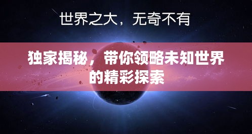獨(dú)家揭秘，帶你領(lǐng)略未知世界的精彩探索