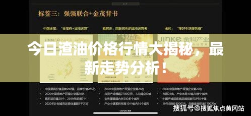 今日渣油價(jià)格行情大揭秘，最新走勢分析！