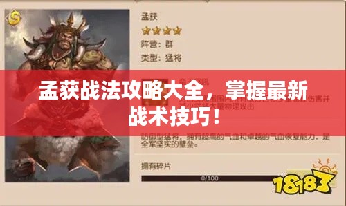 孟獲戰(zhàn)法攻略大全，掌握最新戰(zhàn)術(shù)技巧！