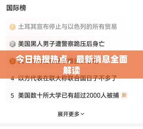 今日熱搜熱點(diǎn)，最新消息全面解讀