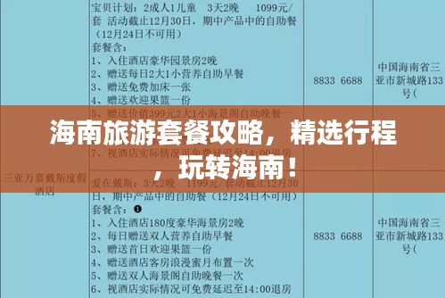 海南旅游套餐攻略，精選行程，玩轉(zhuǎn)海南！