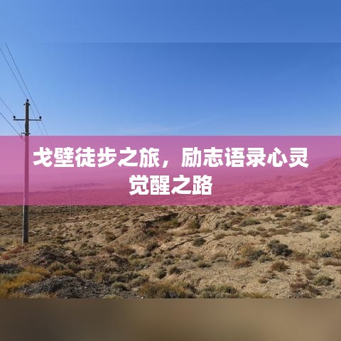 戈壁徒步之旅，勵(lì)志語錄心靈覺醒之路