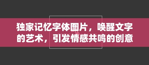 獨(dú)家記憶字體圖片，喚醒文字的藝術(shù)，引發(fā)情感共鳴的創(chuàng)意視覺體驗(yàn)