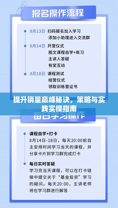提升銷量巔峰秘訣，策略與實踐實操指南