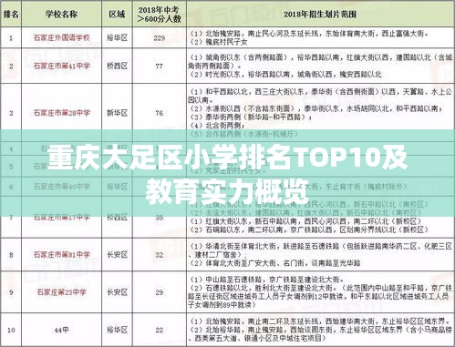 重慶大足區(qū)小學(xué)排名TOP10及教育實力概覽