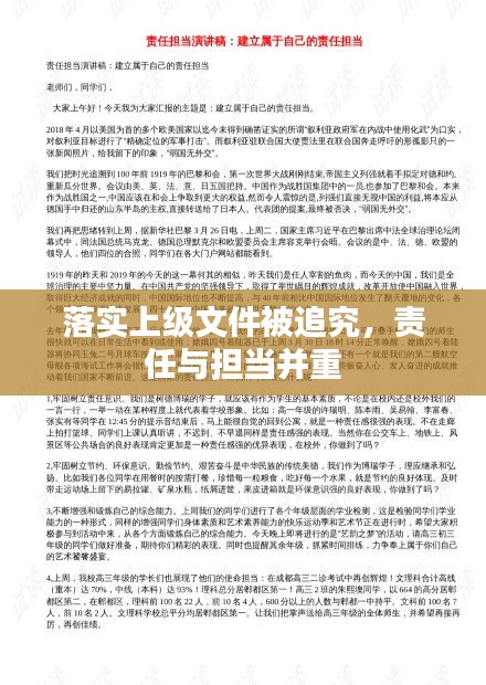 落實(shí)上級文件被追究，責(zé)任與擔(dān)當(dāng)并重