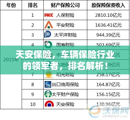 天安保險，車輛保險行業(yè)的領(lǐng)軍者，排名解析！