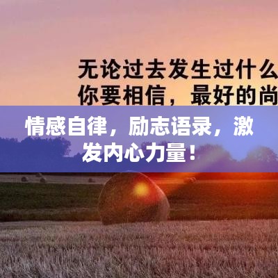 情感自律，勵(lì)志語(yǔ)錄，激發(fā)內(nèi)心力量！