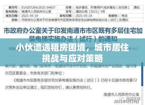 小伙遭遇租房困境，城市居住挑戰(zhàn)與應(yīng)對(duì)策略