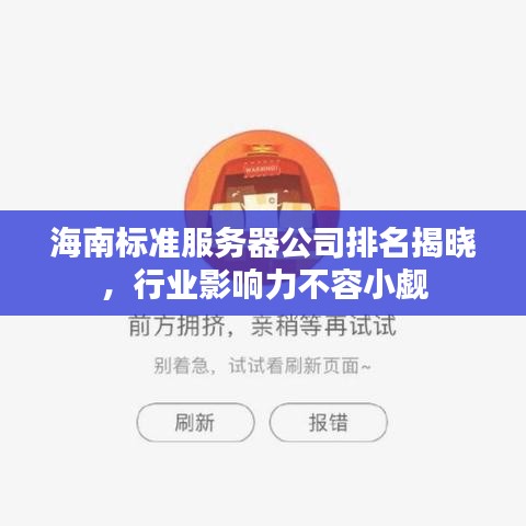 海南標(biāo)準(zhǔn)服務(wù)器公司排名揭曉，行業(yè)影響力不容小覷