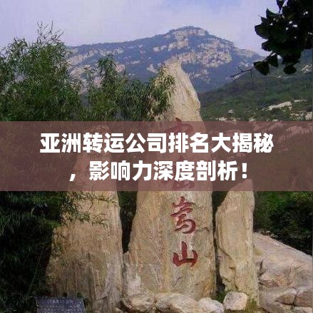 亞洲轉(zhuǎn)運公司排名大揭秘，影響力深度剖析！